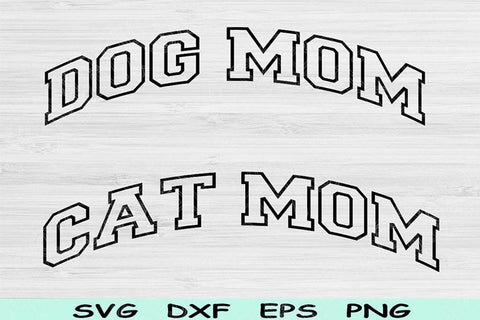 Dog Mom Svg Dxf Png Eps Cut Files, Cat Mom Svg, Pet Lover Svg Files For Cricut, Block Letter Animal Svg Digital Designs Shirt Sublimation SVG TiffsCraftyCreations 