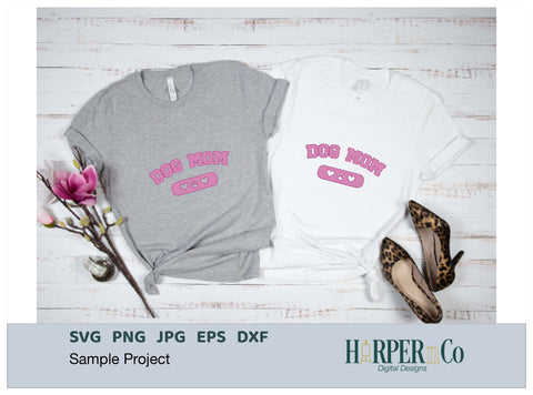 Dog Mom SVG, Layered Shirt Design, Paws, Hearts, Love SVG HarperNCo 