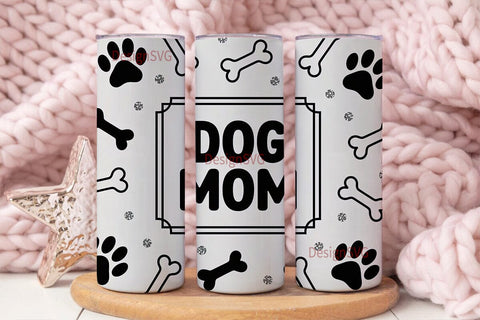 Dog Mom Tumbler Wrap Sublimation DesignSVG 
