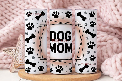 Dog Mom Tumbler Wrap Sublimation DesignSVG 