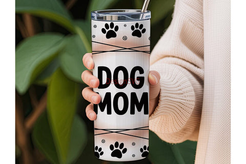 Dog Mom Tumbler Wrap Sublimation DesignSVG 