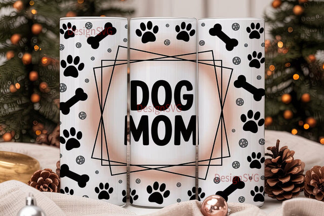 Dog Mom Tumbler Wrap Sublimation DesignSVG 