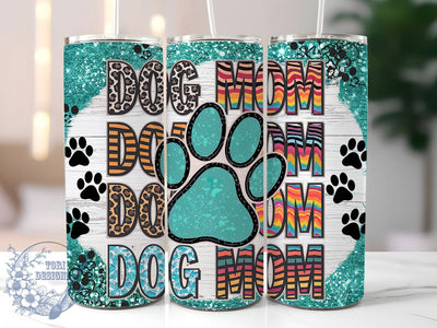 Dog Mom Western Cow Print Tumbler Wrap, Western Cow Print Wrap, 20oz Sublimation Wrap, Country Dog Lover Cup, Rustic Western Tumbler, Boho Pet Mom Design, Cowboy Aesthetic Tumbler Sublimation ToriDesigns 