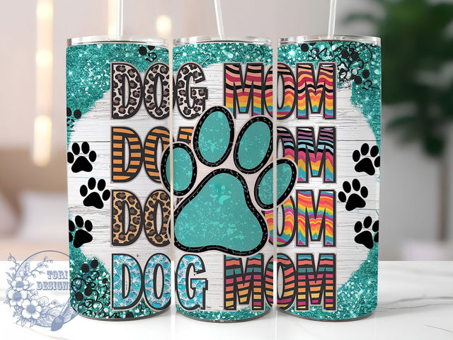 Dog Mom Western Cow Print Tumbler Wrap, Western Cow Print Wrap, 20oz Sublimation Wrap, Country Dog Lover Cup, Rustic Western Tumbler, Boho Pet Mom Design, Cowboy Aesthetic Tumbler Sublimation ToriDesigns 