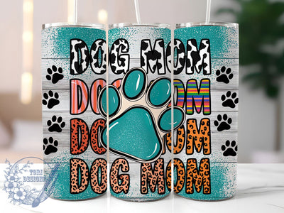 Dog Mom Western Cow Print Tumbler Wrap, Western Cow Print Wrap, 20oz Sublimation Wrap, Country Dog Lover Cup, Rustic Western Tumbler, Boho Pet Mom Design, Cowboy Aesthetic Tumbler Sublimation ToriDesigns 