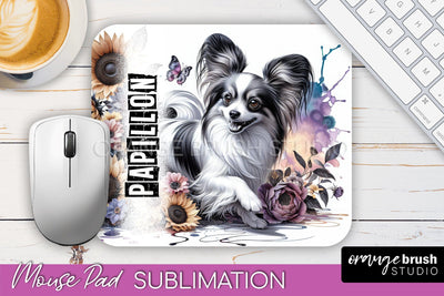 Dog Mouse Pad Design - Dog Mom Floral Mousepad Sublimation Sublimation OrangeBrushStudio 