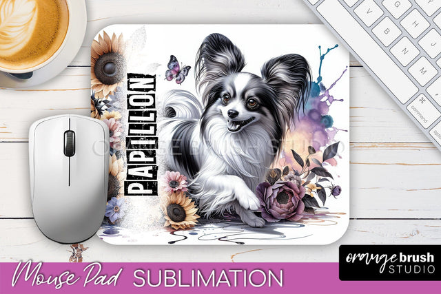 Dog Mouse Pad Design - Dog Mom Floral Mousepad Sublimation Sublimation OrangeBrushStudio 