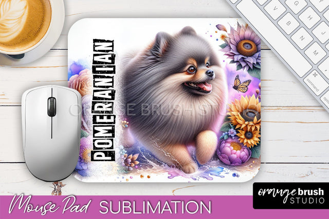 Dog Mouse Pad Design - Dog Mom Floral Mousepad Sublimation Sublimation OrangeBrushStudio 