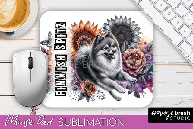 Dog Mouse Pad Design - Dog Mom Floral Mousepad Sublimation Sublimation OrangeBrushStudio 