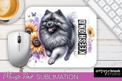 Dog Mouse Pad Design - Dog Mom Floral Mousepad Sublimation Sublimation OrangeBrushStudio 