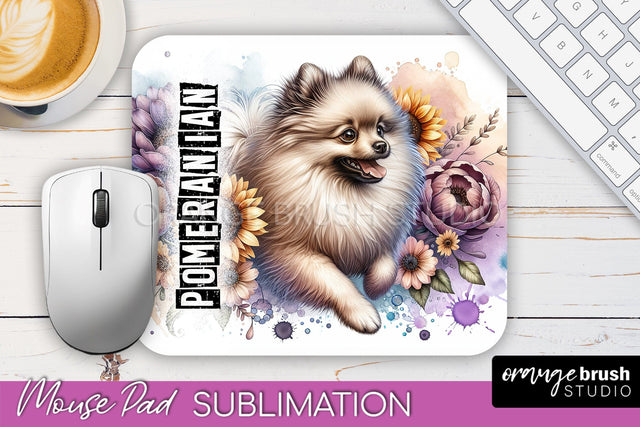 Dog Mouse Pad Design - Dog Mom Floral Mousepad Sublimation Sublimation OrangeBrushStudio 