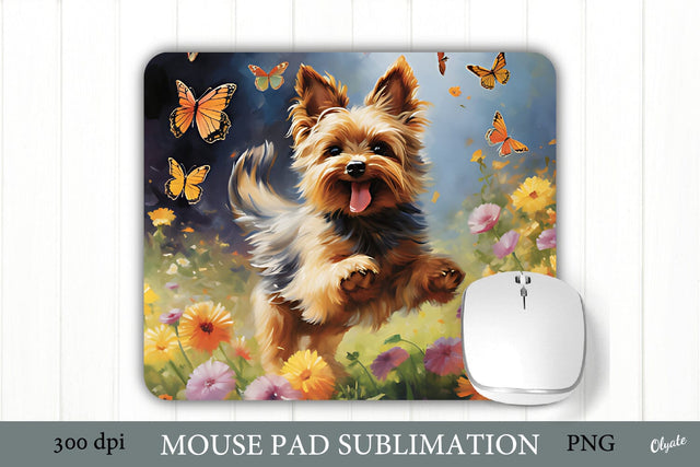 Dog Mouse Pad PNG. Jumping York Sublimation PNG Sublimation Olga Terlyanskaya 
