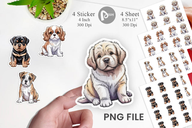 Dog Nursery Sticker Sublimation artnoy 