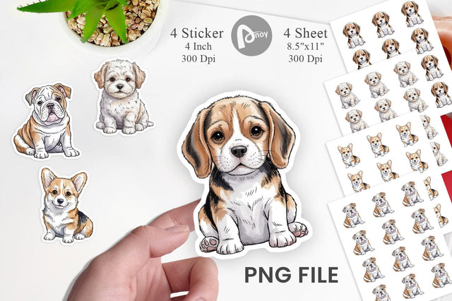 Dog Nursery Sticker Sublimation artnoy 