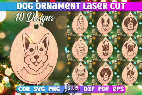 Dog Ornament Bundle | Christmas Tree Decoration | Christmas Gift Idea | CNC File SVG The T Store Design 