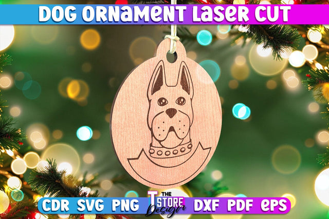 Dog Ornament | Christmas Tree Decoration | Christmas Gift Idea | CNC File SVG The T Store Design 