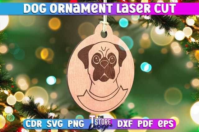 Dog Ornament | Christmas Tree Decoration | Christmas Gift Idea | CNC File SVG The T Store Design 