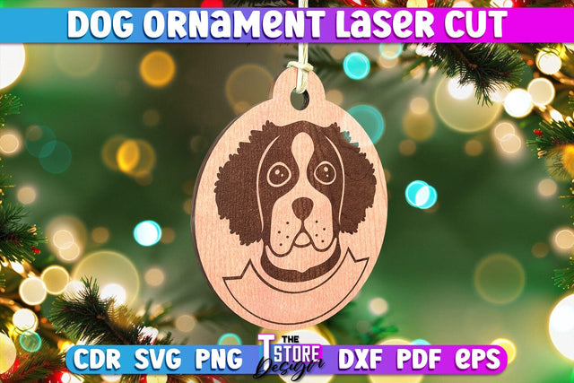 Dog Ornament | Christmas Tree Decoration | Christmas Gift Idea | CNC File SVG The T Store Design 