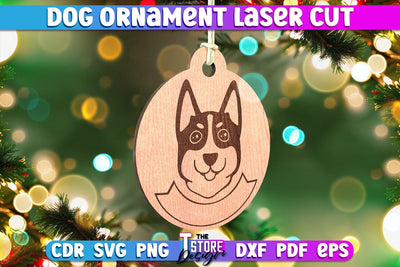 Dog Ornament | Christmas Tree Decoration | Christmas Gift Idea | CNC File SVG The T Store Design 