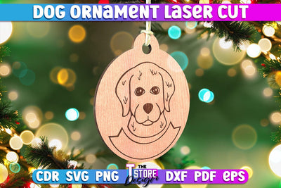 Dog Ornament | Christmas Tree Decoration | Christmas Gift Idea | CNC File SVG The T Store Design 