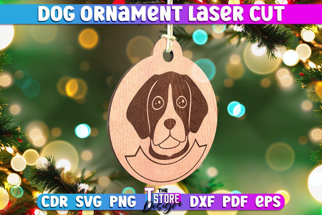 Dog Ornament | Christmas Tree Decoration | Christmas Gift Idea | CNC File SVG The T Store Design 