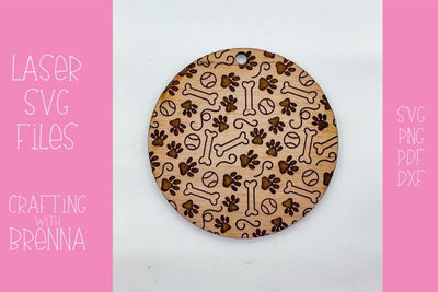 Dog Pattern Ornament Laser SVG File SVG Crafting With Brenna 