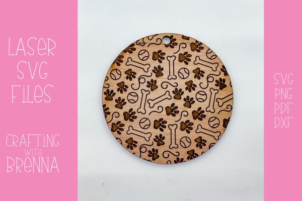Dog Pattern Ornament Laser SVG File SVG Crafting With Brenna 
