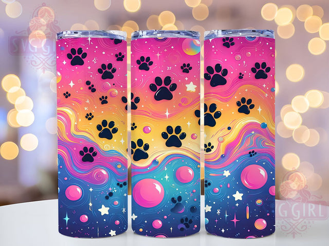 Dog Paw Print Pet Lover Tumbler Wrap, Pet Lover Mug, Puppy Paw Print Cup, Animal Lover Wrap, Cute Dog Design, Dog Mom Gift, Sublimation Tumbler Wrap Sublimation SvggirlplusArt 