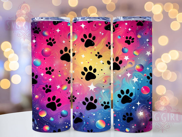 Dog Paw Print Pet Lover Tumbler Wrap, Pet Lover Mug, Puppy Paw Print Cup, Animal Lover Wrap, Cute Dog Design, Dog Mom Gift, Sublimation Tumbler Wrap Sublimation SvggirlplusArt 