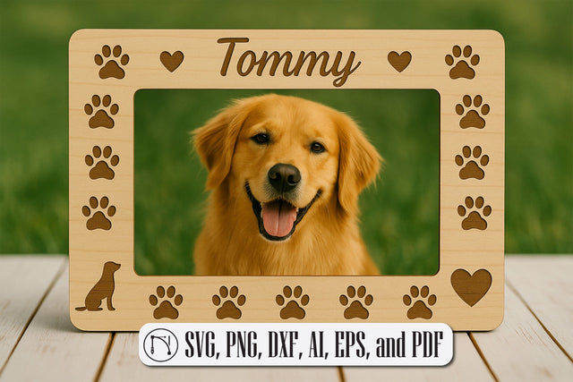 Dog Photo Frame Laser Cut SVG Cut File SVG MD JOYNAL ABDIN 
