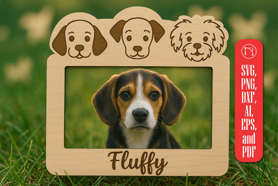 Dog Photo Frame Laser Cut SVG Cut File SVG MD JOYNAL ABDIN 