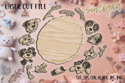 Dog Puzzle For Kids SVG Laser Cut File SVG Sintegra 