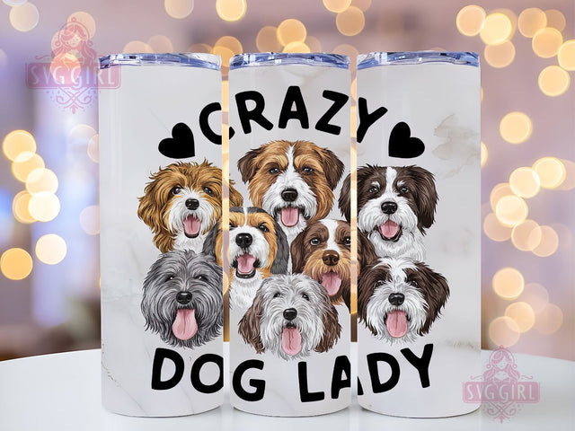Dog Quote 20oz Tumbler Wrap Sublimation Design, Straight Tapered Tumbler Wrap, Crazy Dog Lady Tumbler Png, Instant Digital Download Sublimation SvggirlplusArt 