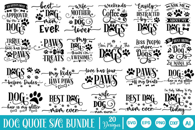 Dog Quote SVG Bundle, Dog SVG Designs, SVG Design, Dog Bandana Design, Dog SVG Cut File, SVGs,Quotes and Sayings,Food & Drink,On Sale, Print & Cut SVG DesignPlante 503 