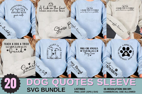 Dog Quotes Sleeve SVG Design Bundle SVG Designangry 