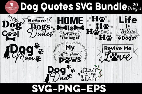 Dog Quotes SVG Bundle -Dog Mom SVG - Cricut SVG SVG jacpot007 