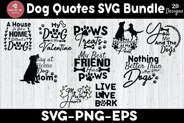 Dog Quotes SVG Bundle -Dog Mom SVG - Cricut SVG SVG jacpot007 