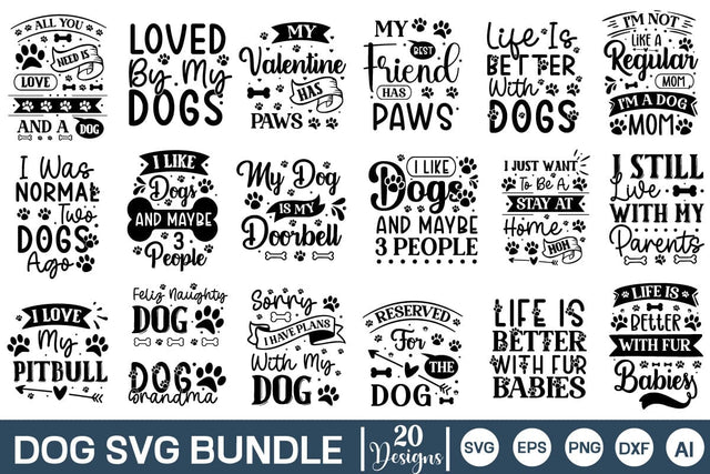 Dog Quotes SVG Bundle, Dog SVG Designs, Funny pet quotes, SVGs,Quotes and Sayings,Food & Drink,On Sale, Print & Cut SVG DesignPlante 503 