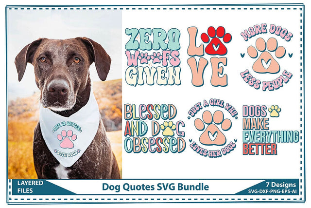 Dog Quotes SVG Bundle SVG shah alam 