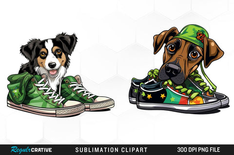 Dog Shoes for hat Day Clipart Bundle Sublimation Regulrcrative 