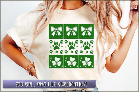 Dog St Patrick's Coquette Bow PNG Sublimation Shetara Begum 