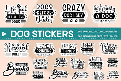 Dog Sticker SVG Bundle | Dog SVG Bundle SVG designmaster24 