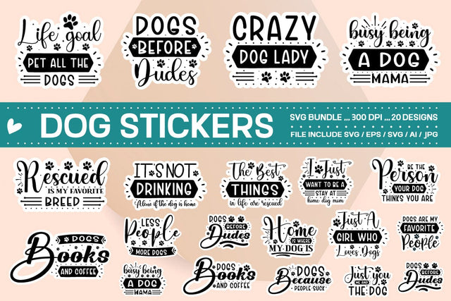 Dog Sticker SVG Bundle | Dog SVG Bundle SVG designmaster24 