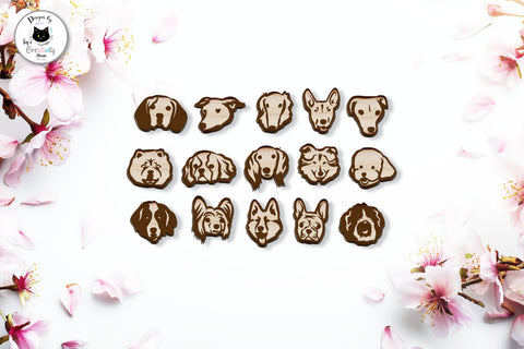 Dog Stud Earrings Laser Cut Bundle SVG Ivy's Creativity House 