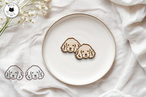 Dog Stud Earrings Laser Cut SVG SVG Ivy's Creativity House 