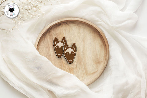 Dog Stud Earrings Laser Cut SVG SVG Ivy's Creativity House 