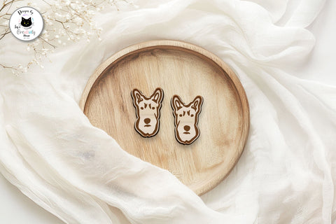 Dog Stud Earrings Laser Cut SVG SVG Ivy's Creativity House 