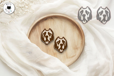 Dog Stud Earrings Laser Cut SVG SVG Ivy's Creativity House 