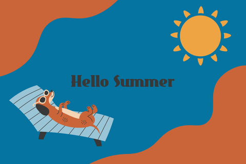 Dog Summer Beach Activity PNG Clipart Sublimation Rin Green 