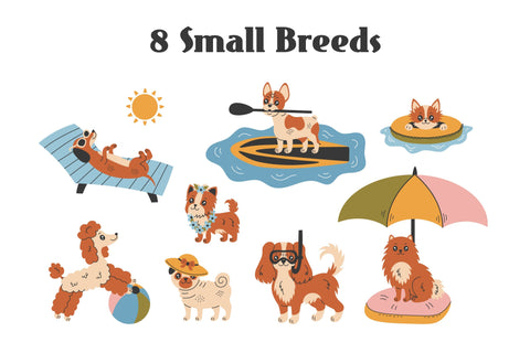 Dog Summer Beach Activity PNG Clipart Sublimation Rin Green 